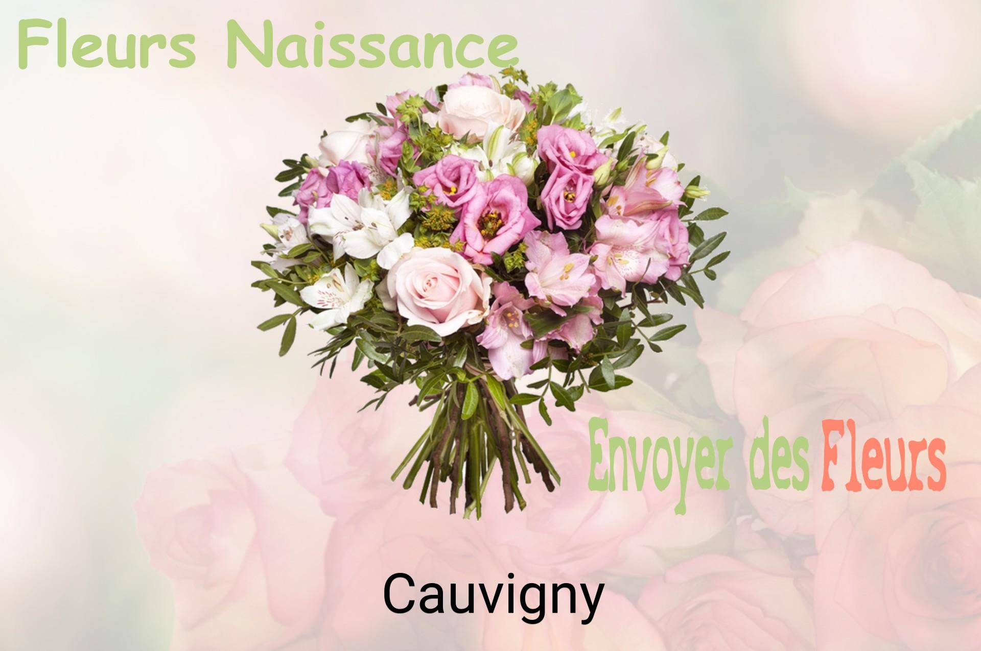 Bouquet de fleurs de naissance livré à Cauvigny